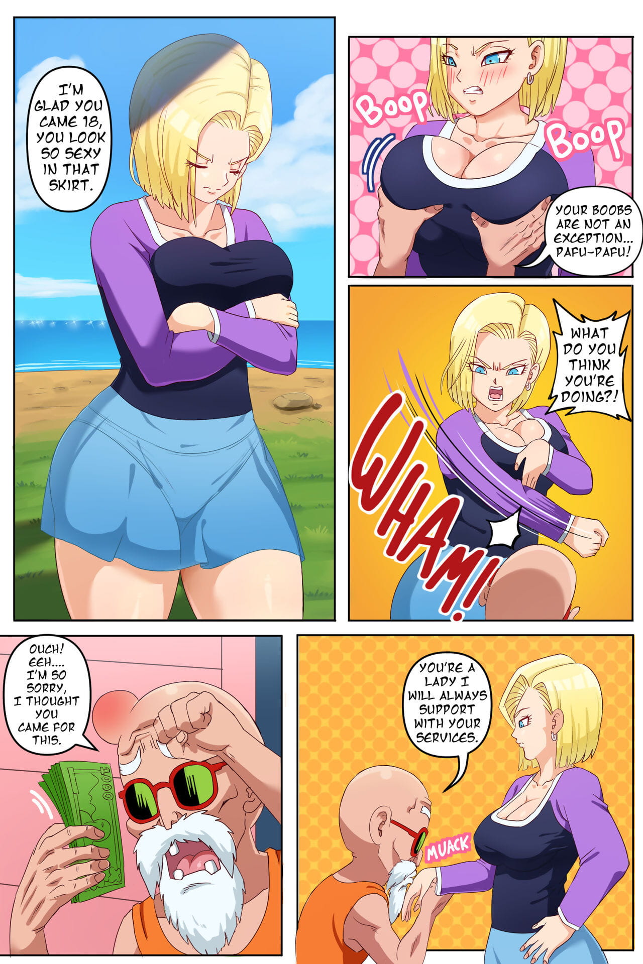 dragonball: Super pinkpawg – android 18 NTR – RD 1 page 1