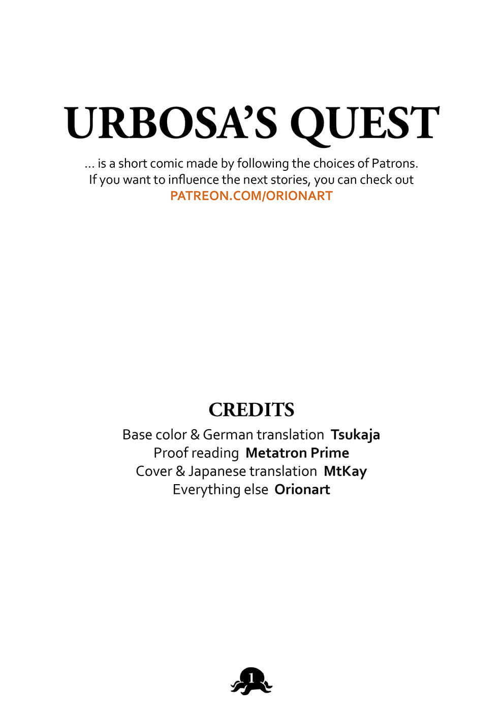 OrionArt- Urbosa’s Quest Part 1 page 1