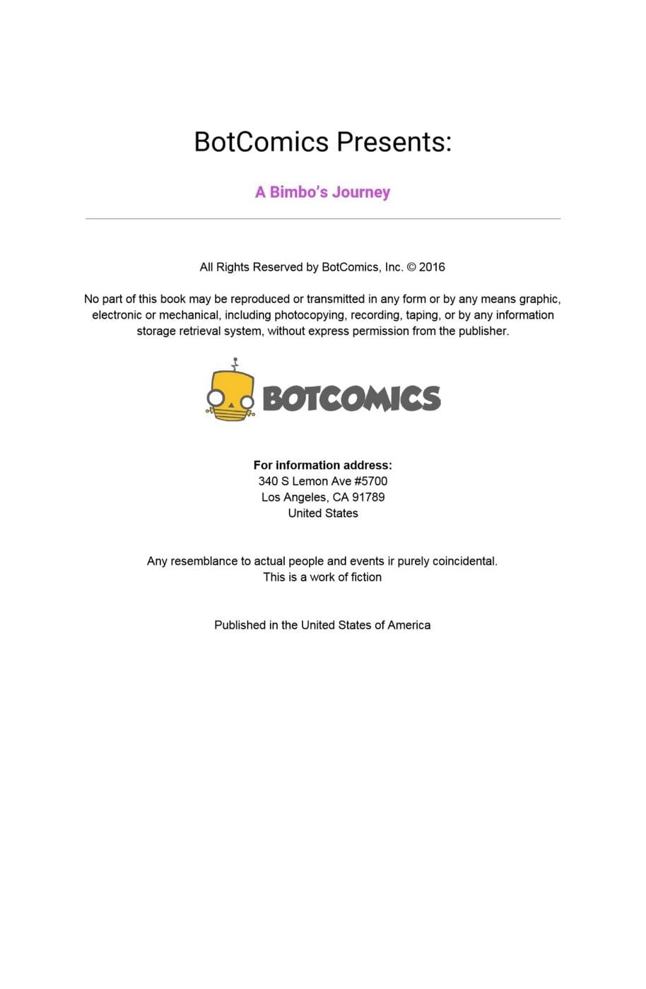 bot bir bimbo’s yolculuk sorun #3 vahiy page 1