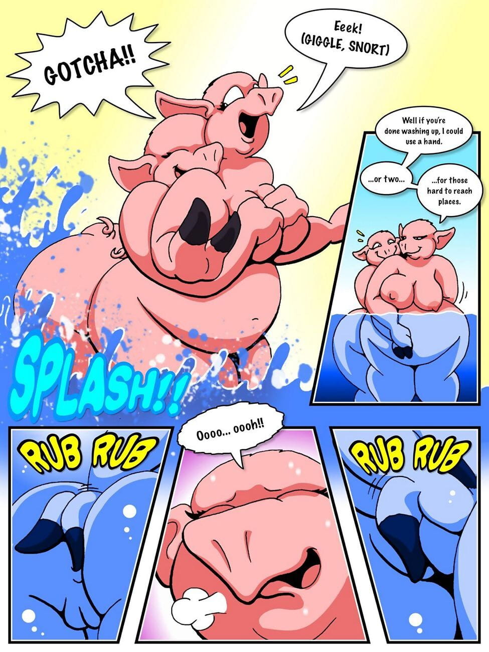 Üç Güzel domuzcukları tanışma bu büyük beautiâ€¦ page 1