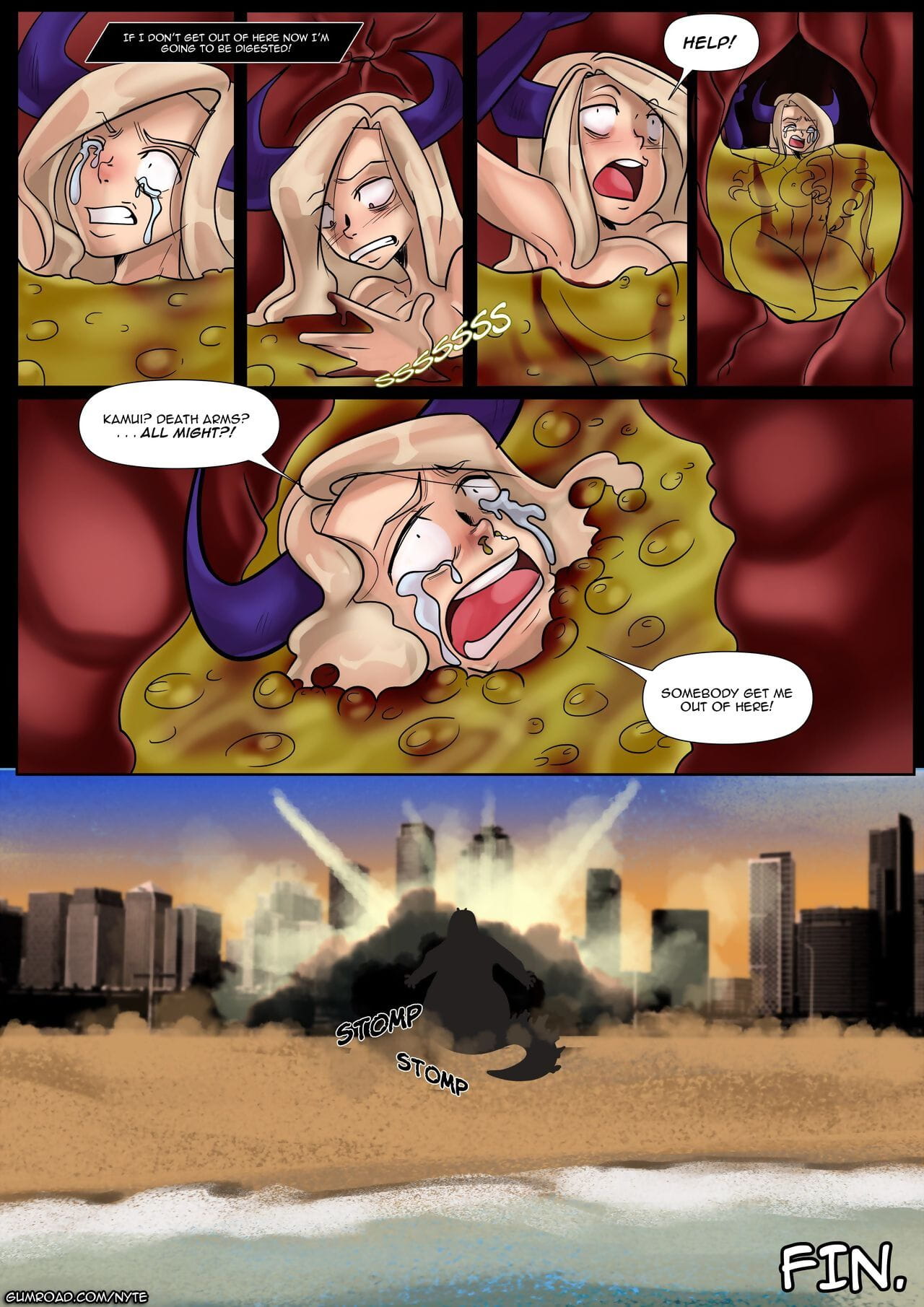 Nyte- Mt. Lady vs Godzilla page 1